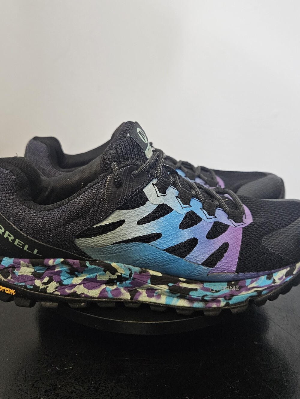 Merrell Antora 2 Natural Wonder Trail Running Black QForm2 Shoes Womens Size 9 - Picture 3 of 10